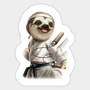 KARATE SLOTH Sticker